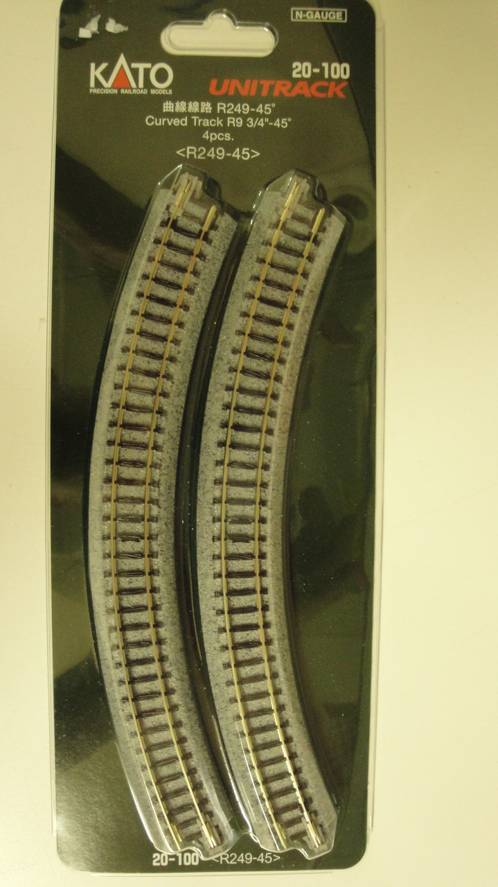 Spin Track R145 R249-45 Deg Curve Track 4/pack ⋆ Time Machine Hobby