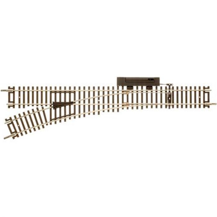 Code 83 22" Radius LH Manual Turnout ⋆ Time Machine Hobby
