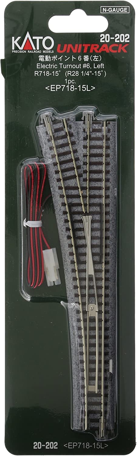 N-Scale LH #6 Turnout Electric ⋆ Time Machine Hobby