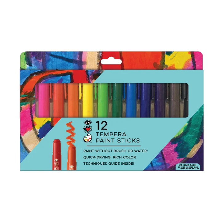 12 Tempera Paint Sticks ⋆ Time Machine Hobby